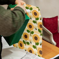 12x15 Sunflowers and Bees Poly Merchandise Bags – Retail Bags with Die-Cut Handles (2 Mil)