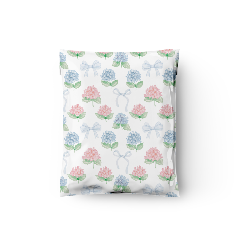 10x13 Hydrangeas Designer Poly Mailers Shipping Envelopes Premium Printed Bags