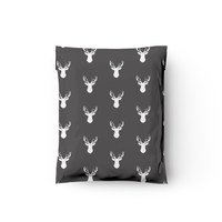 10x13 Charcoal Deer Heads Poly Mailers – Shipping Bags for Small Business