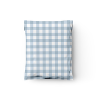 10x13 Blue Gingham Poly Mailers – Printed Shipping Bags for Small Business