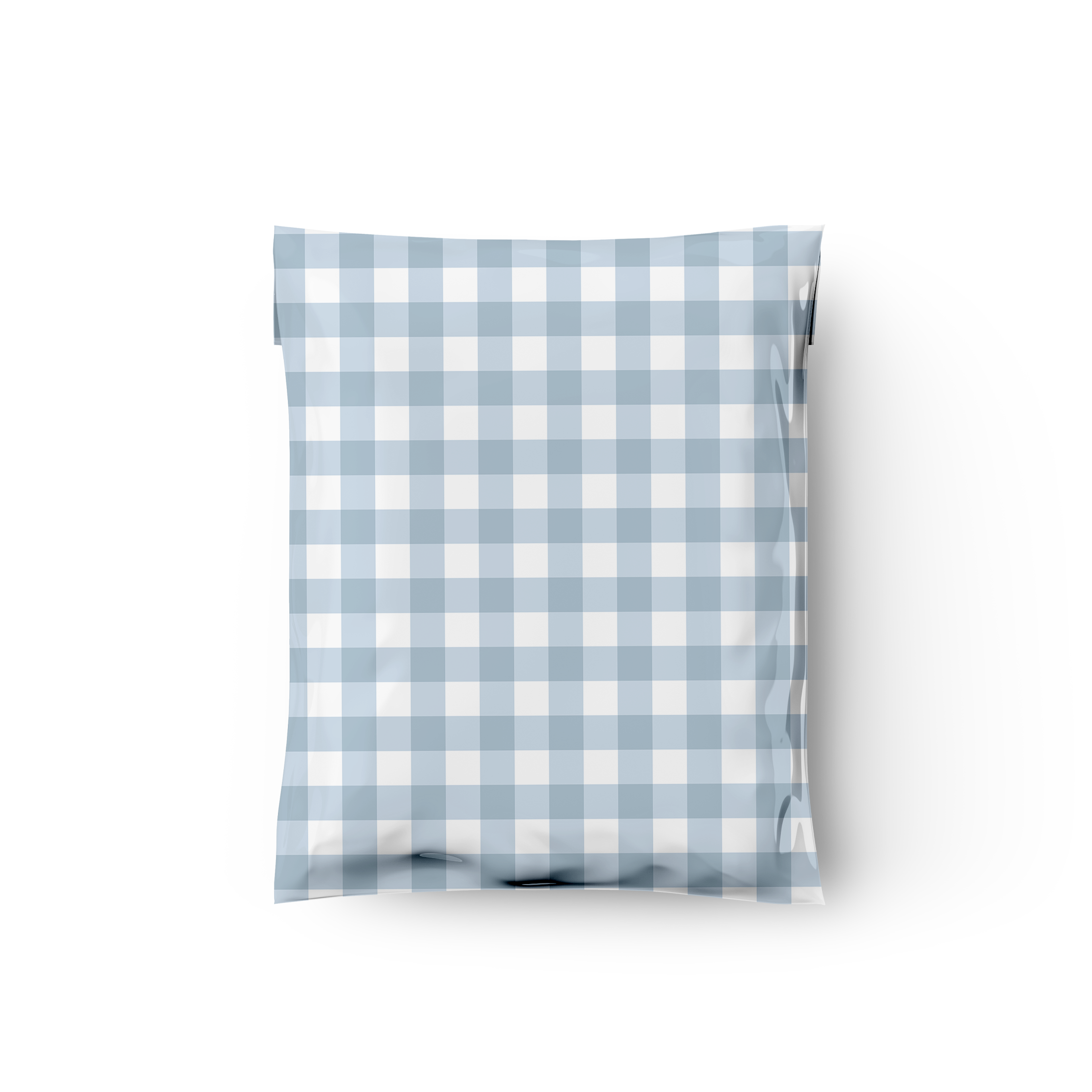 10x13 Blue Gingham Poly Mailers – Printed Shipping Bags for Small Business