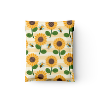 10x13 Sunflowers and Bumble Bees Poly Mailers – Shipping Bags for Small Business