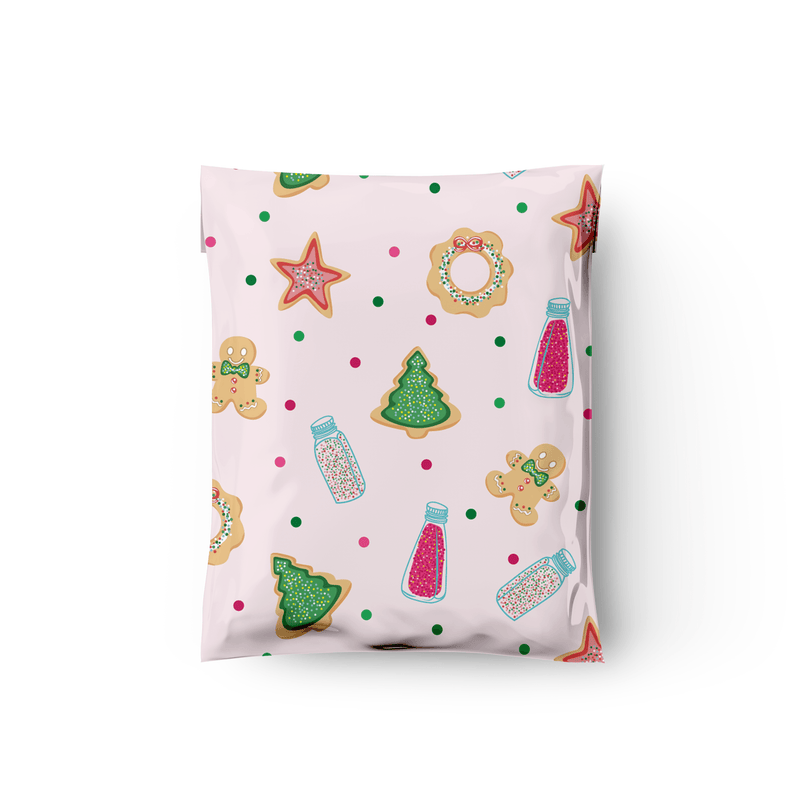 10x13 Christmas Cookie Designer Poly Mailers Shipping Envelopes Premium Printed Bags - Pro Supply Global