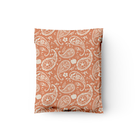 10x13 Orange Pumpkin Paisley Poly Mailers – Shipping Bags for Small Business