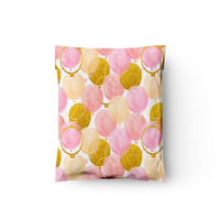 10x13 Pink and Gold Balloons Poly Mailers – Shipping Bags for Small Business
