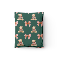10x13 Christmas Teddy Bear Poly Mailers – Holiday Shipping Bags