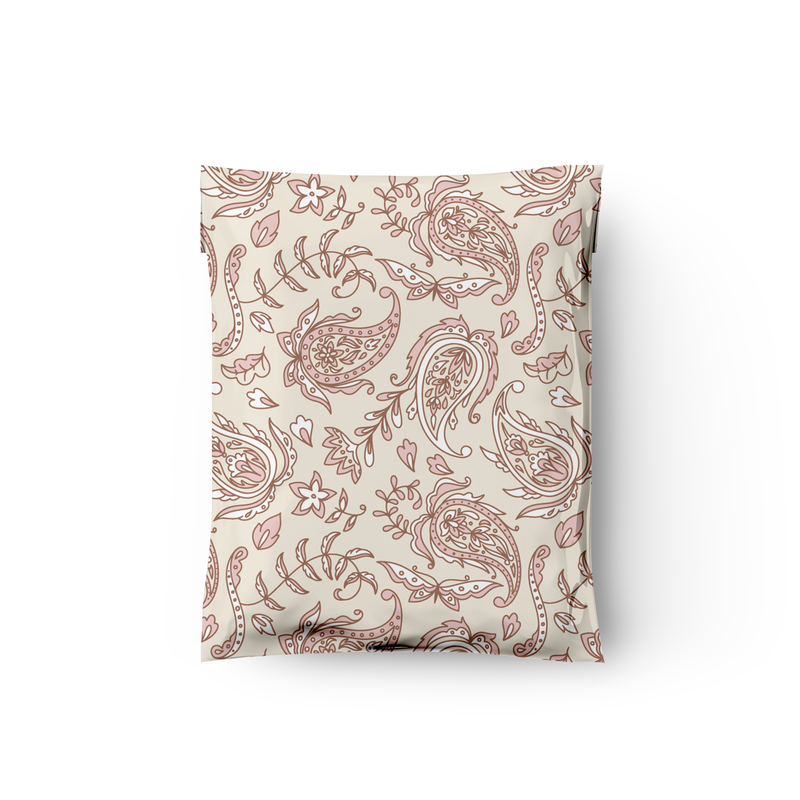 10x13 Pink Paisley Poly Mailers Shipping Envelopes Premium Printed Bags