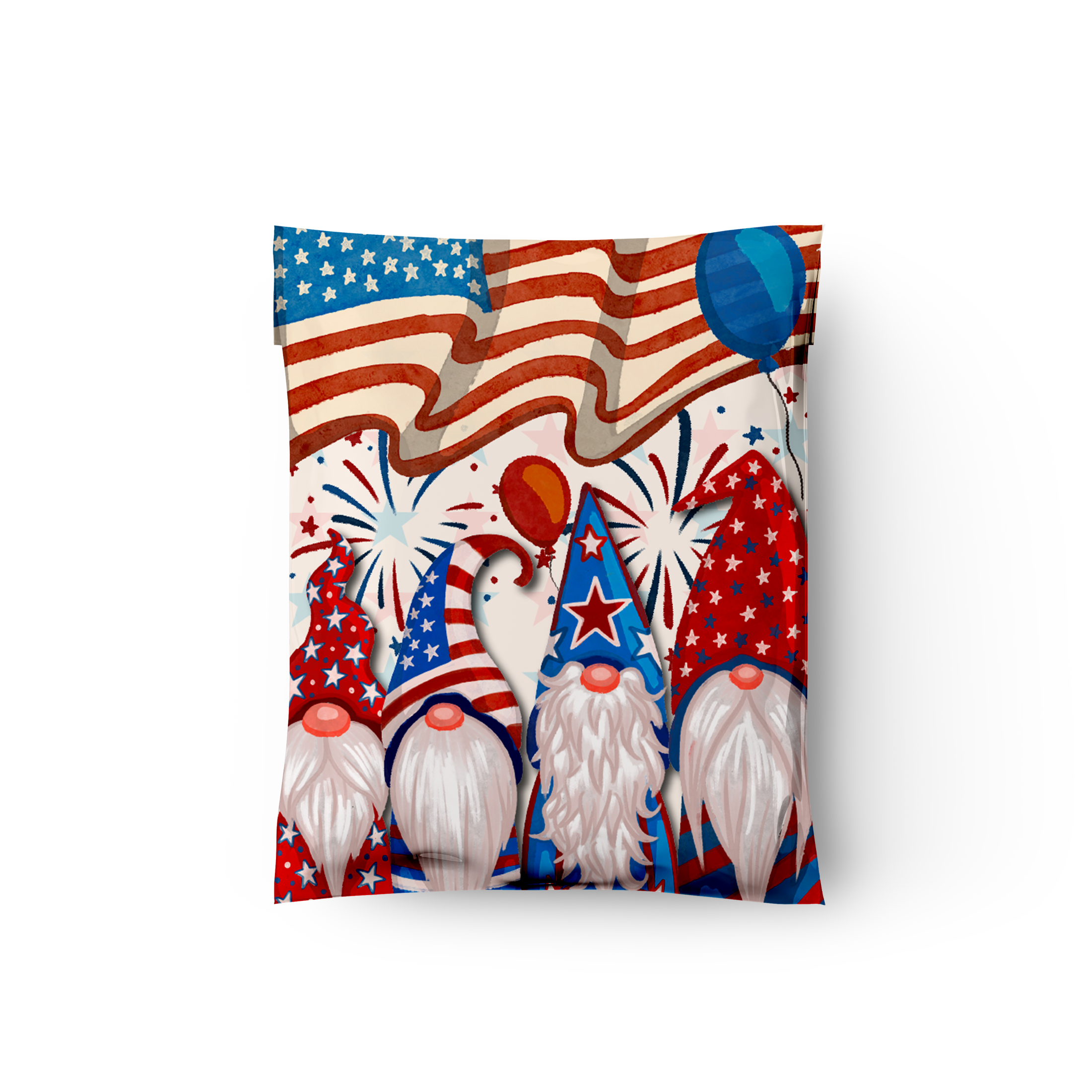 10x13 Patriotic Gnomes Poly Mailers – Shipping Bags for Small Business