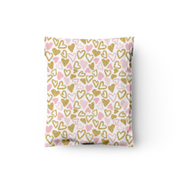 19x24 Pink and Gold Hearts Poly Mailers – Shipping Bags for Small Business
