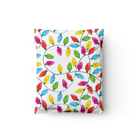 12x15 Christmas Lights Poly Mailers – Shipping Bags for Small Business