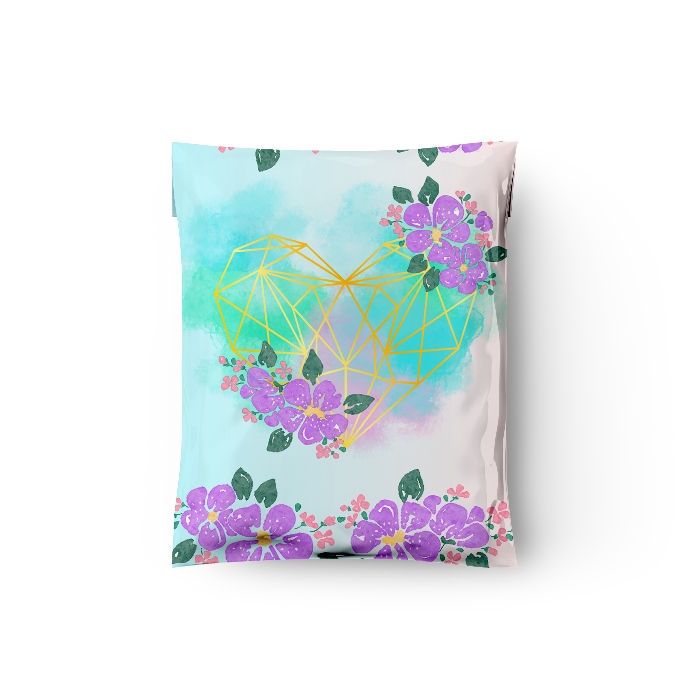 10x13 Geometric Hearts Poly Mailers – Shipping Bags for Small Business