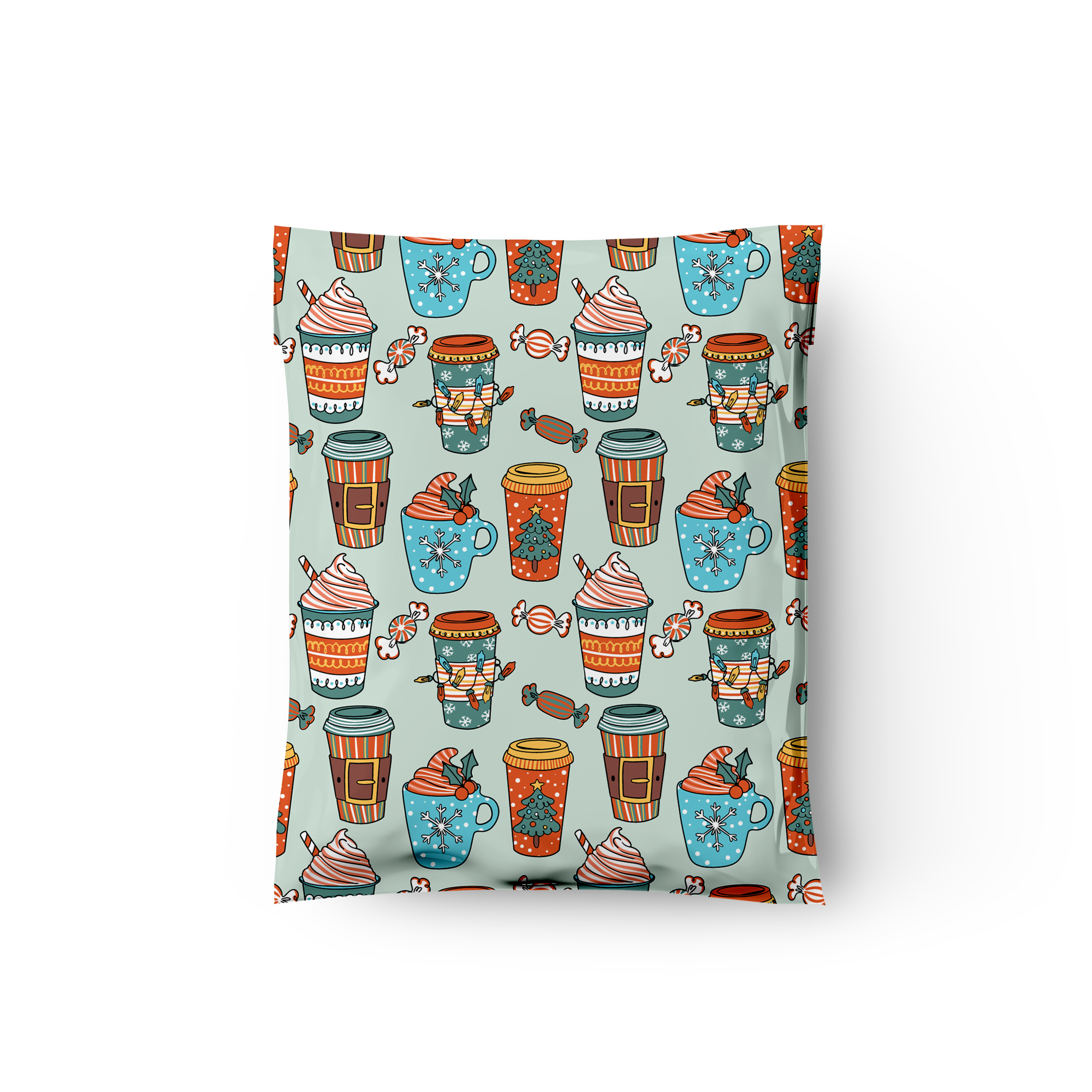 10x13 Christmas Coffees Poly Mailers – Shipping Bags for Small Business