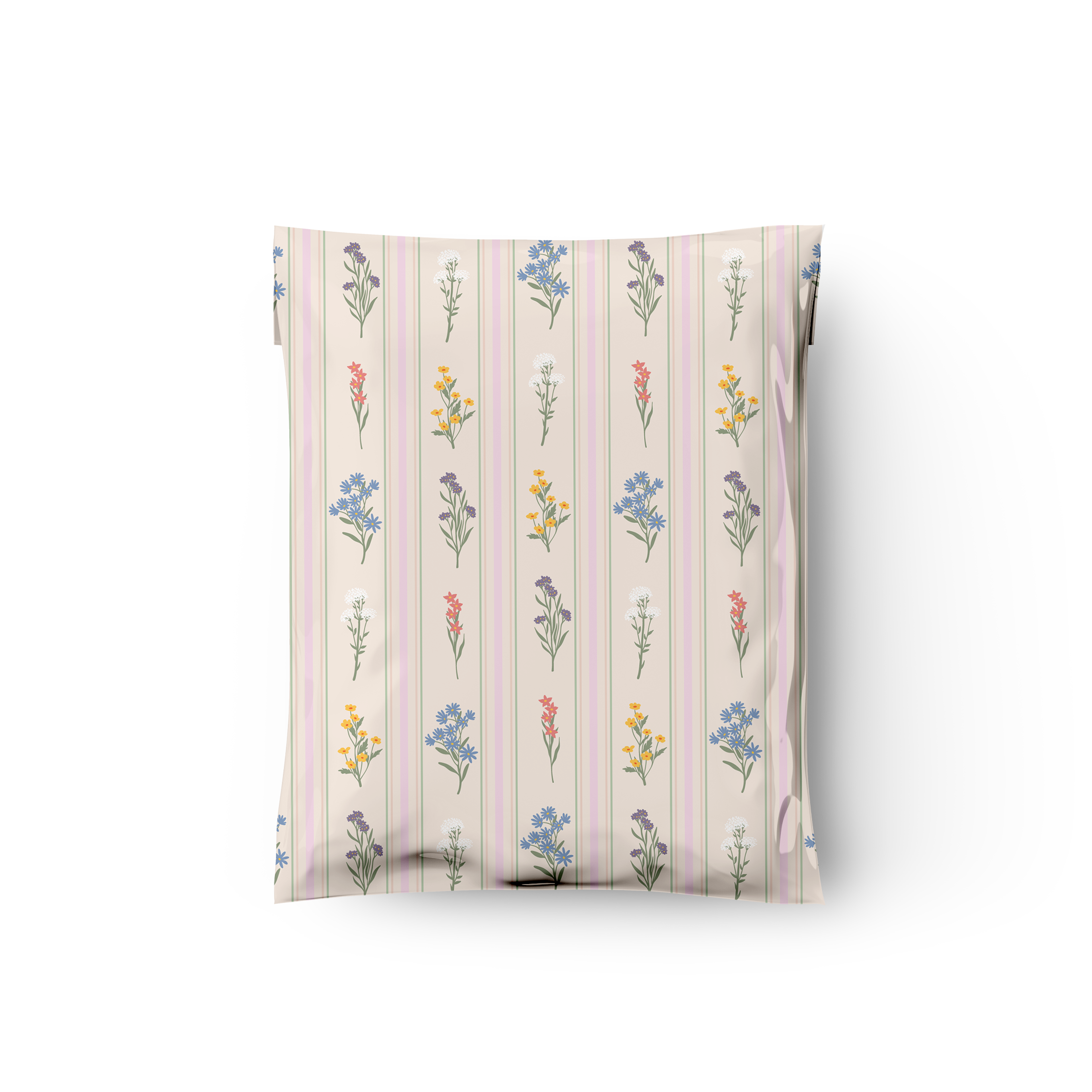 10x13 Striped Florals Poly Mailers – Shipping Bags for Small Business