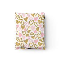 10x13 Pink Hearts Poly Mailers – Shipping Bags for Small Business