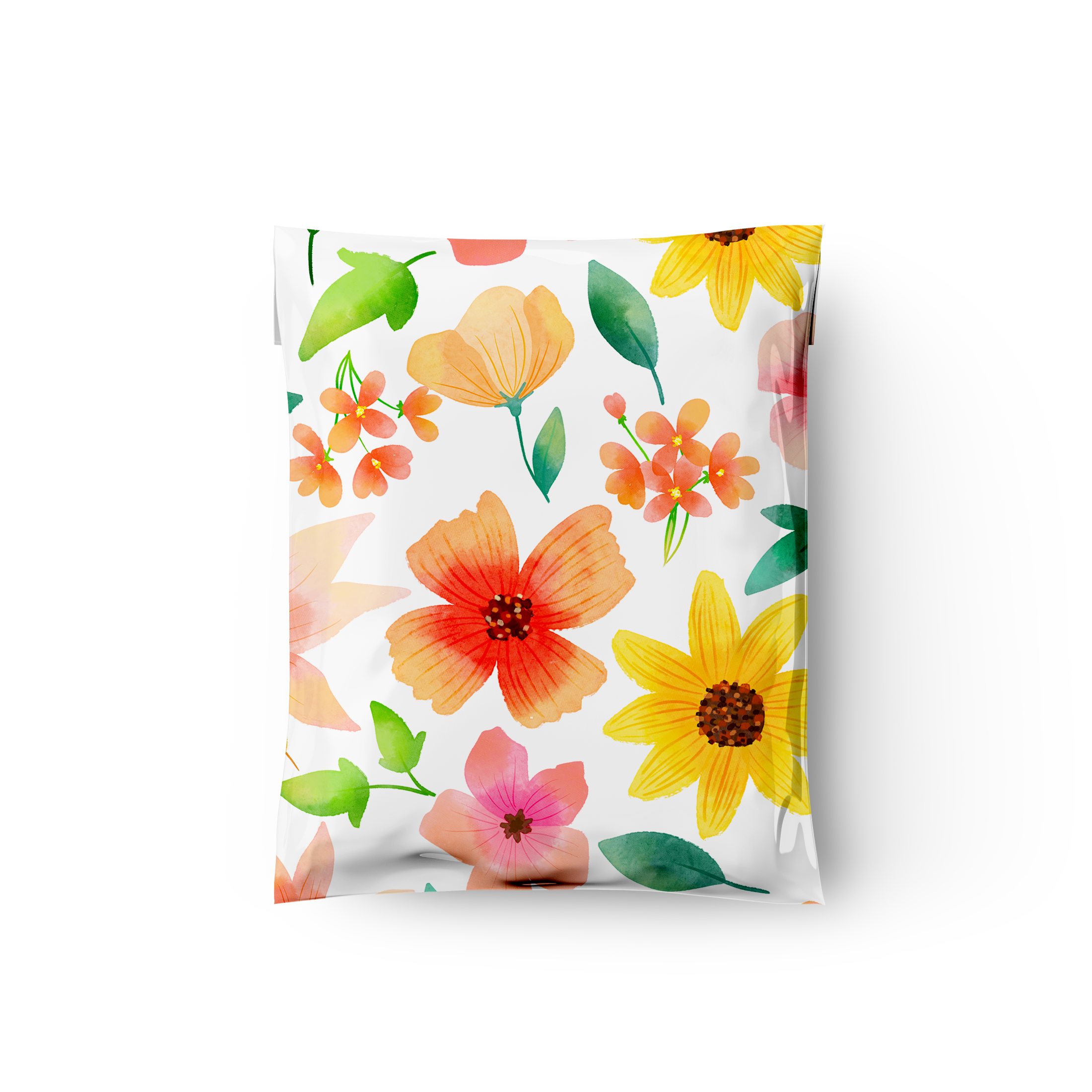10x13 Watercolor Flowers Poly Mailers – Shipping Bags for Small Business
