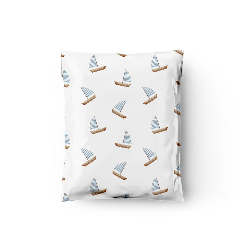 10x13 Sailboats Poly Mailers Shipping Envelopes Premium Printed Bags