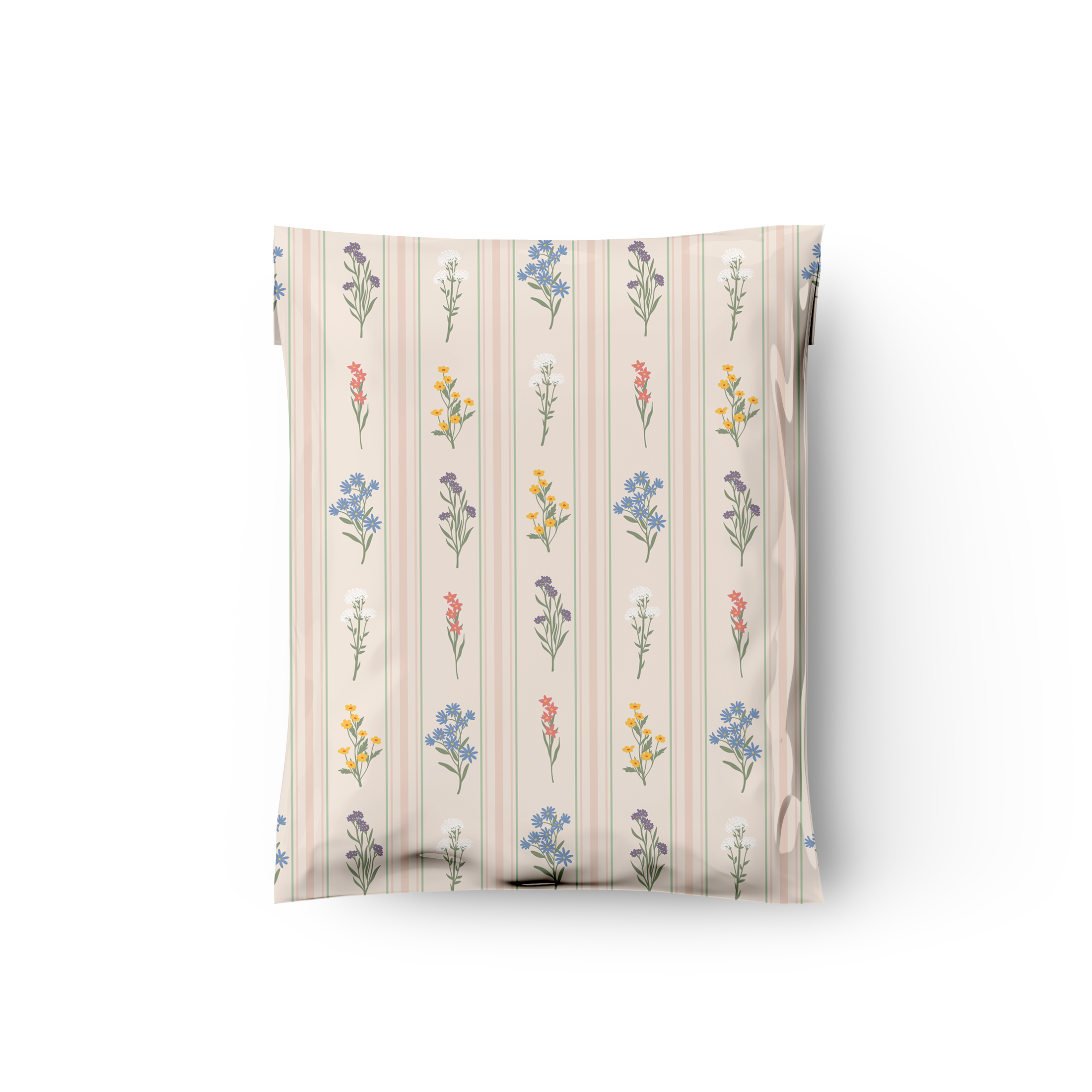 10x13 Striped Florals Poly Mailers – Shipping Bags for Small Business