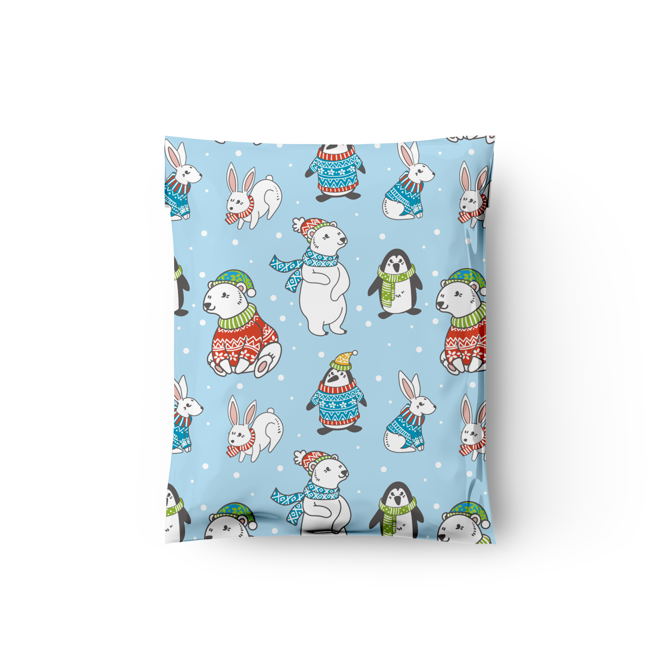 10x13 Winter Animals Poly Mailers – Shipping Bags for Small Business