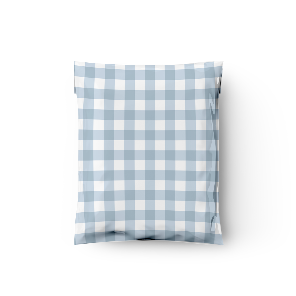 19x24 Blue Gingham Poly Mailers – Large Printed Shipping Bags