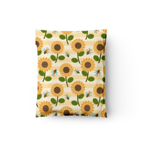 12x15 Sunflowers and Bees Poly Mailers – Shipping Bags for Small Business
