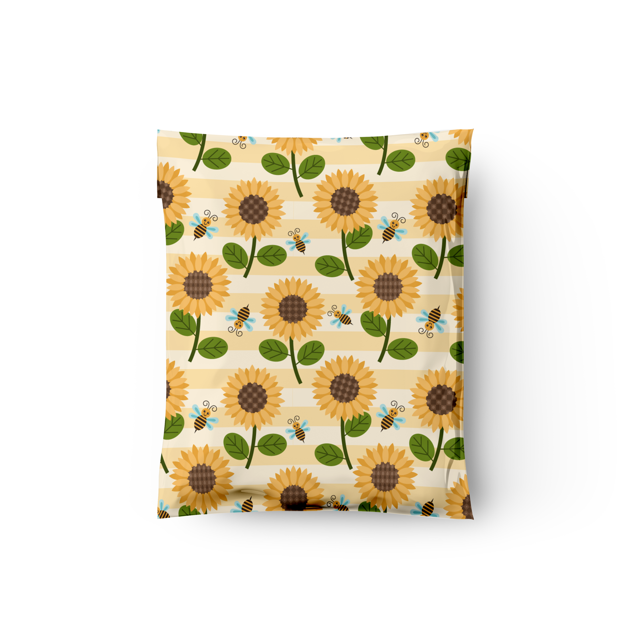 12x15 Sunflowers and Bees Poly Mailers – Shipping Bags for Small Business