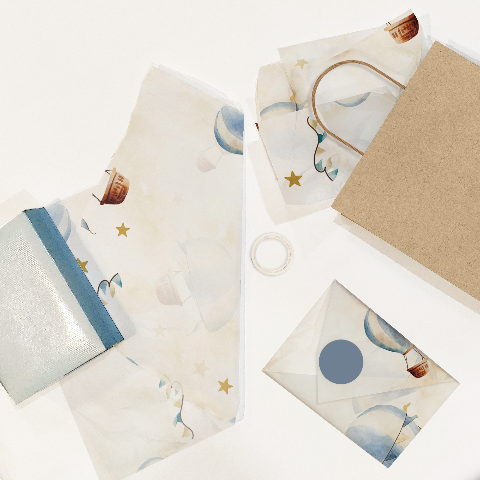 Hot Air Balloons 20x30 Tissue Paper – Gift Wrapping & Boutique Packaging