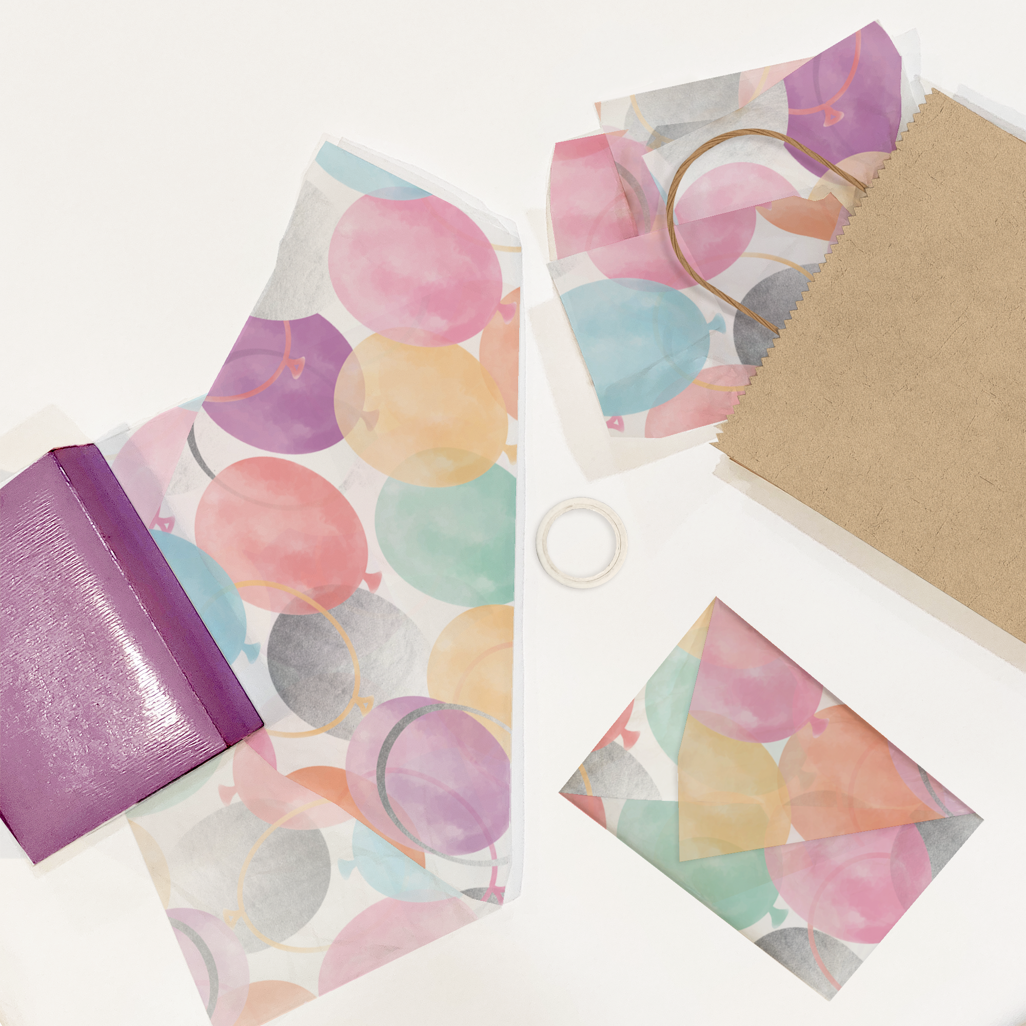 Colorful Balloons 20x30 Tissue Paper – Gift Wrapping & Boutique Packaging