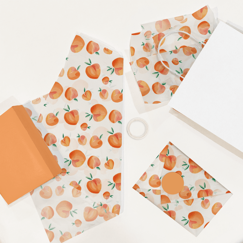 Peaches Designer Tissue Paper for Gift Bags - Pro Supply Global