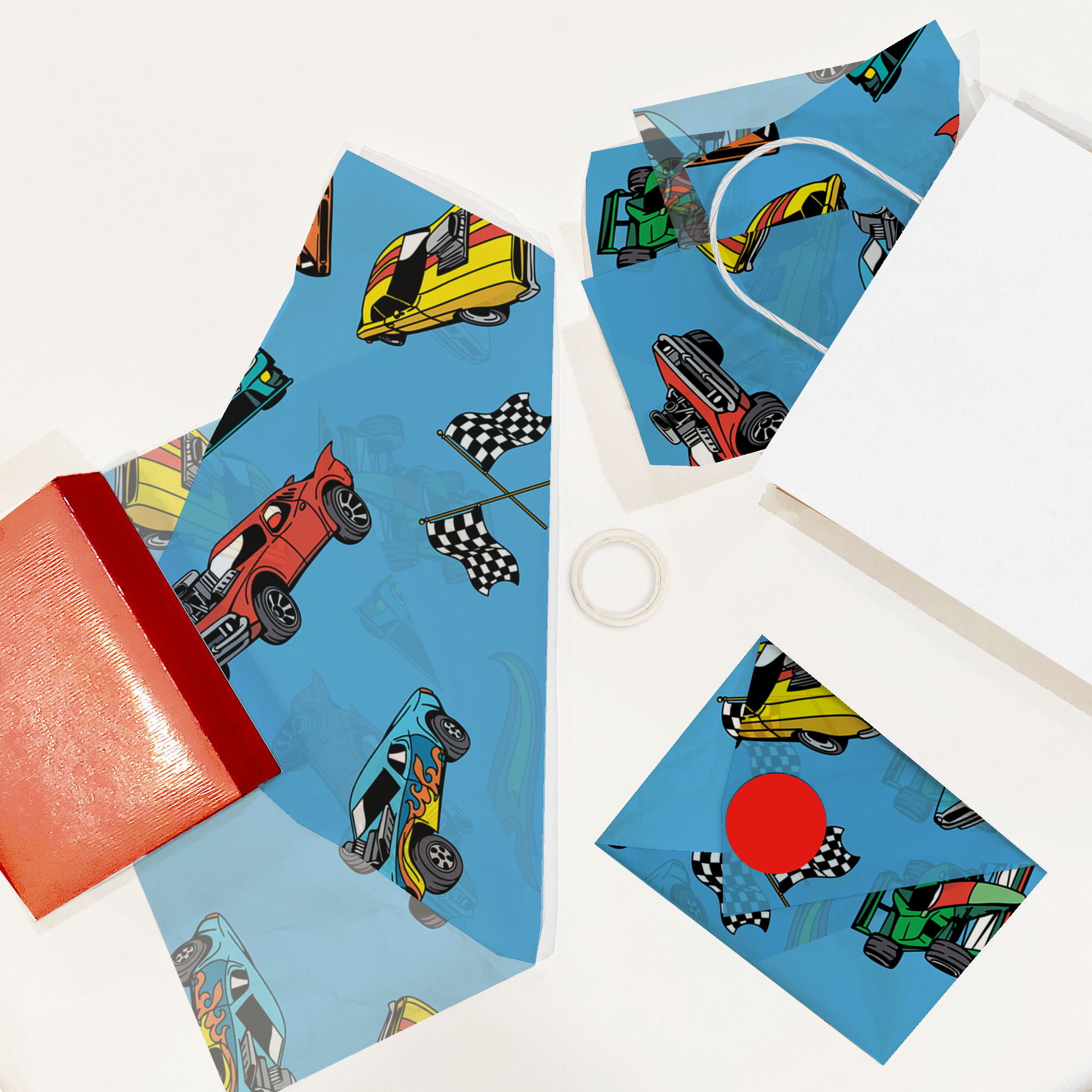 Race Cars 20x30 Tissue Paper – Gift Wrapping & Boutique Packaging