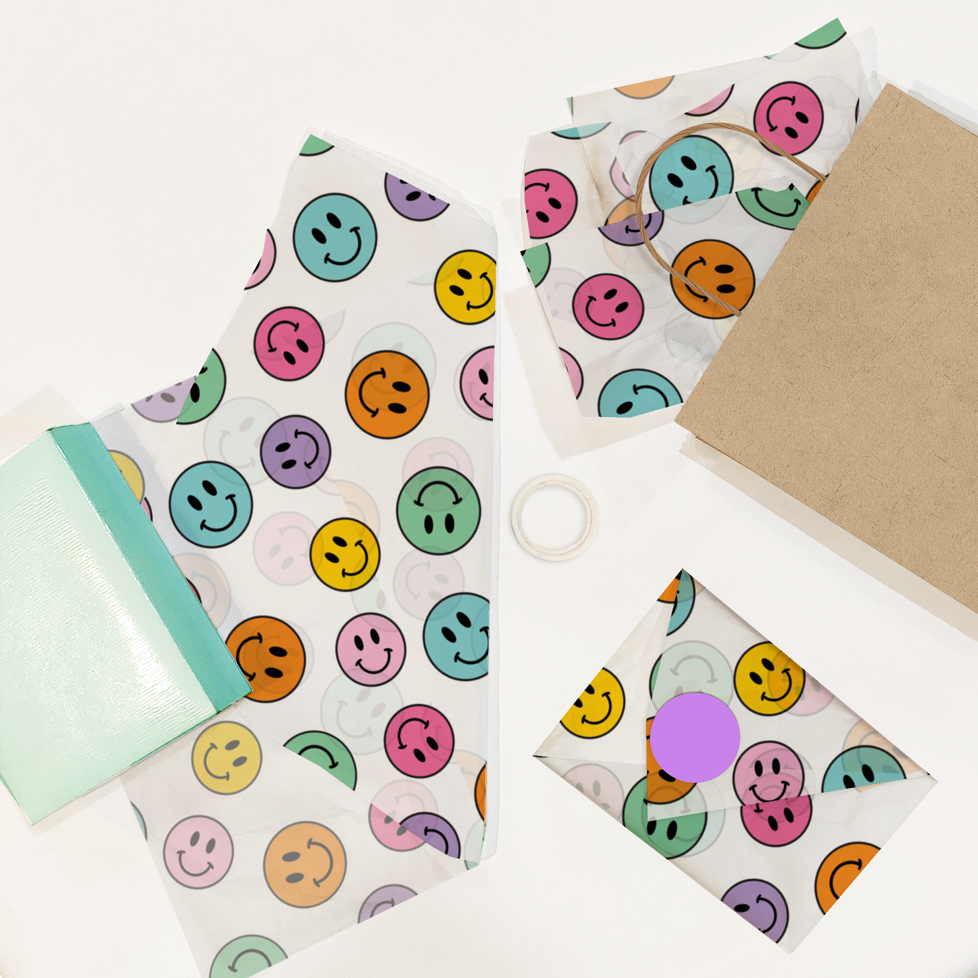 Smiley Faces 20x30 Tissue Paper – Gift Wrapping & Boutique Packaging