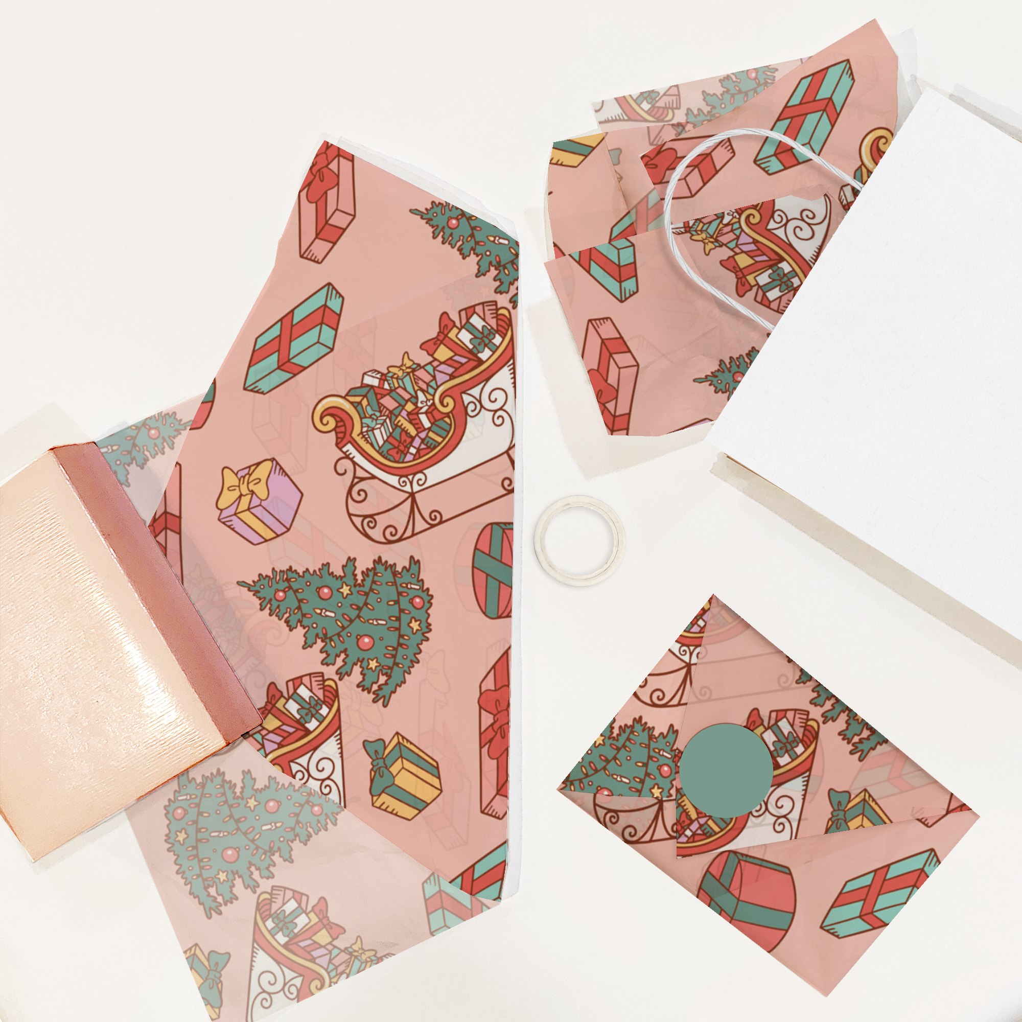 Santa's Sleigh 20x30 Tissue Paper – Gift Wrapping & Boutique Packaging