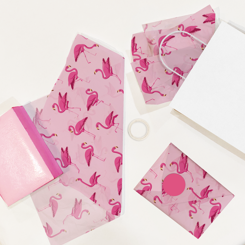 Pink Flamingo Designer Tissue Paper for Gift Bags