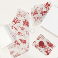 Vintage Christmas Toile Tissue Paper – 20 x 30 Holiday Gift Wrap Tissue Paper