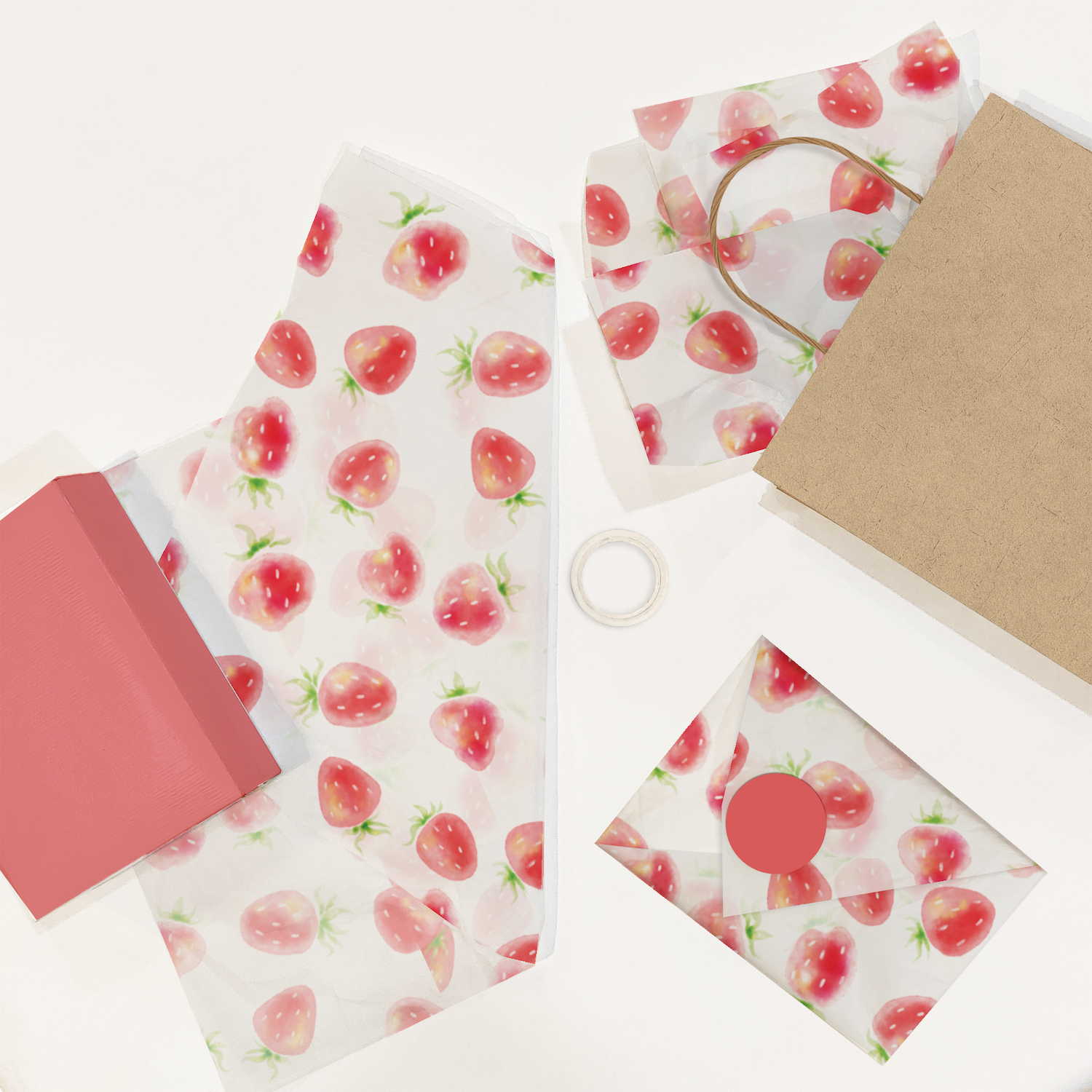 Strawberries 20x30 Tissue Paper – Gift Wrapping & Boutique Packaging