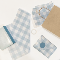 Blue Gingham 20x30 Tissue Paper – Gift Wrapping & Boutique Packaging