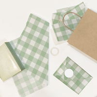 Green Gingham Tissue Paper – 20 x 30 Decorative Gift Wrap Tissue Paper