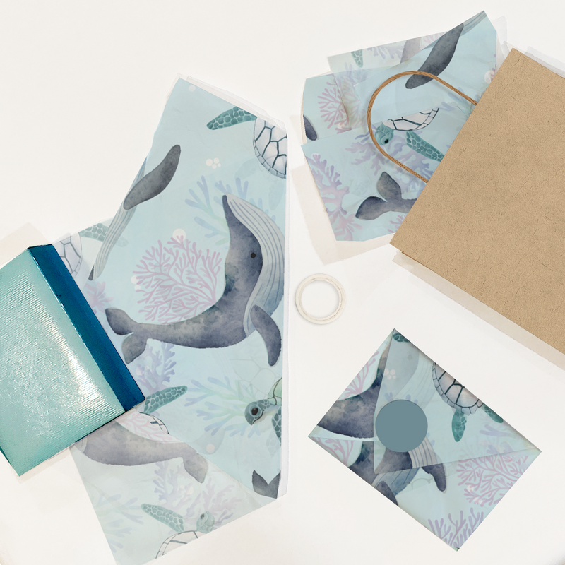 Sea Creatures Designer Tissue Paper For Gift Bags