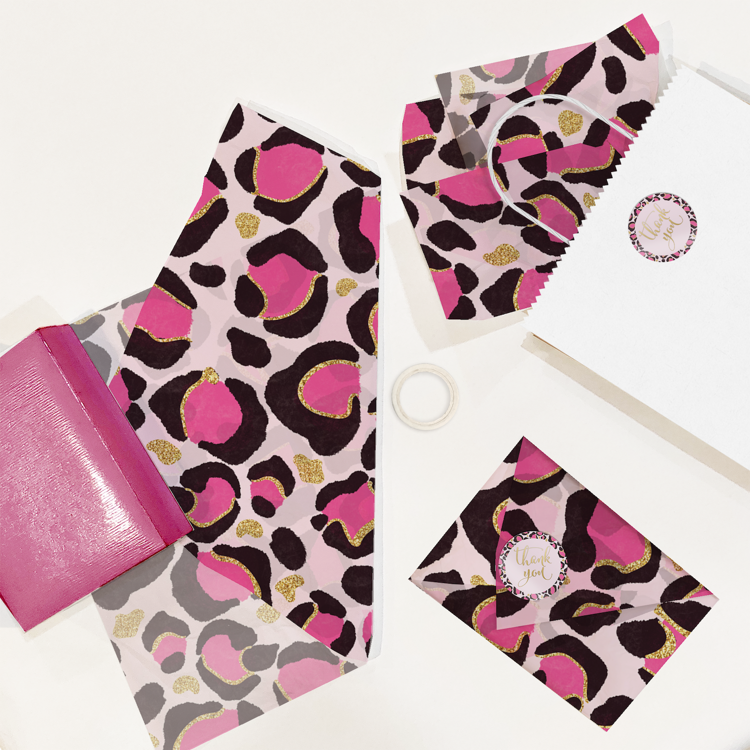 Pink Leopard 20x30 Tissue Paper – Gift Wrapping & Boutique Packaging