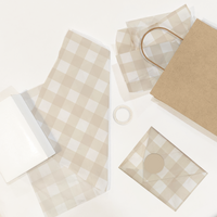 Beige Gingham 20x30 Tissue Paper – Gift Wrapping & Boutique Packaging