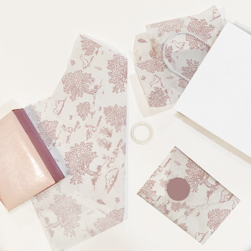 Pink Toile Designer Tissue Paper for Gift Bags