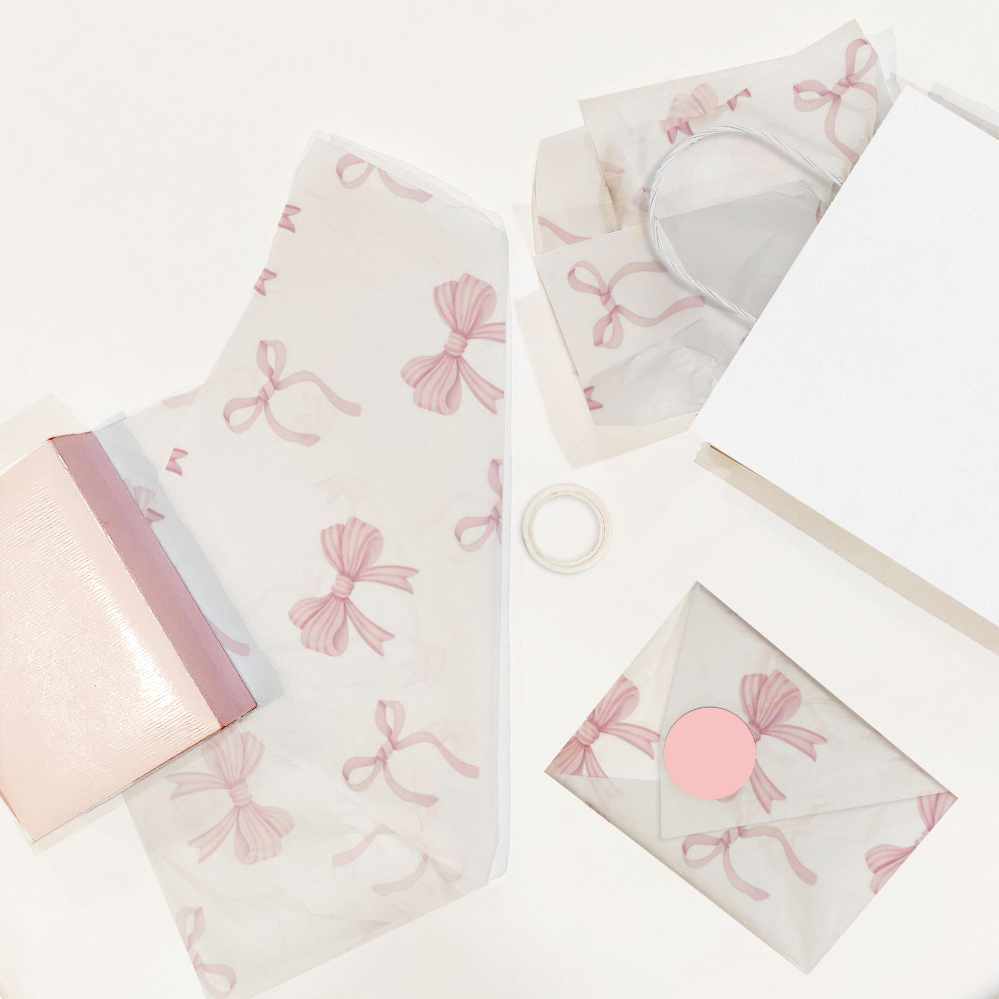 Pink Bows 20x30 Tissue Paper – Gift Wrapping & Boutique Packaging