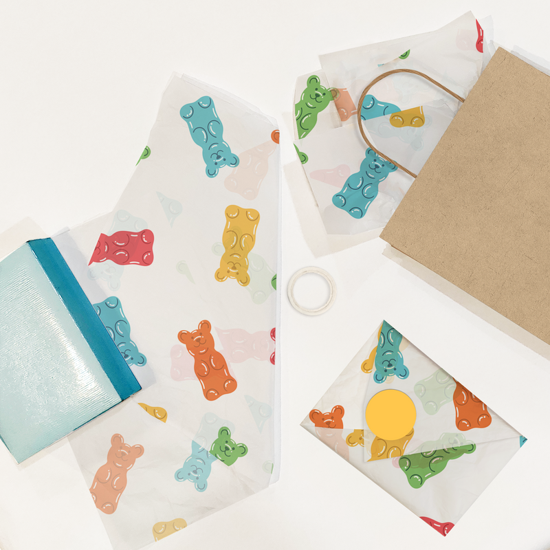 Gummy Bears Designer Tissue Paper For Gift Bags
