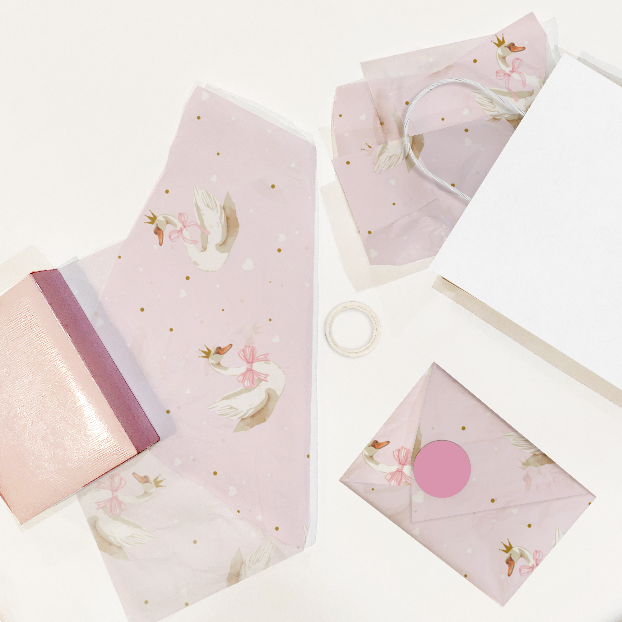 Pink Swans 20x30 Tissue Paper – Gift Wrapping & Boutique Packaging