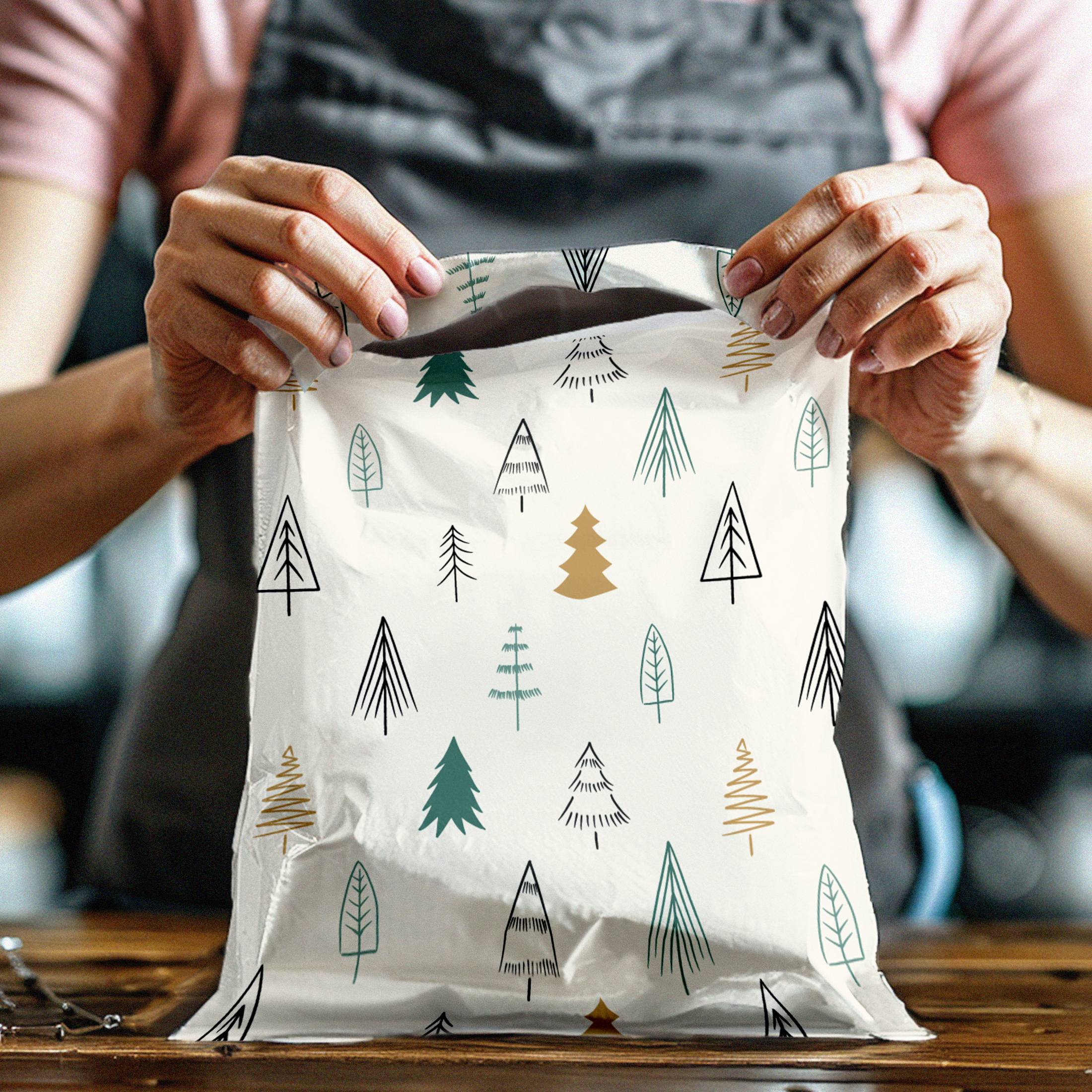 10x13 Fir Trees Poly Mailers – Shipping Bags for Small Business
