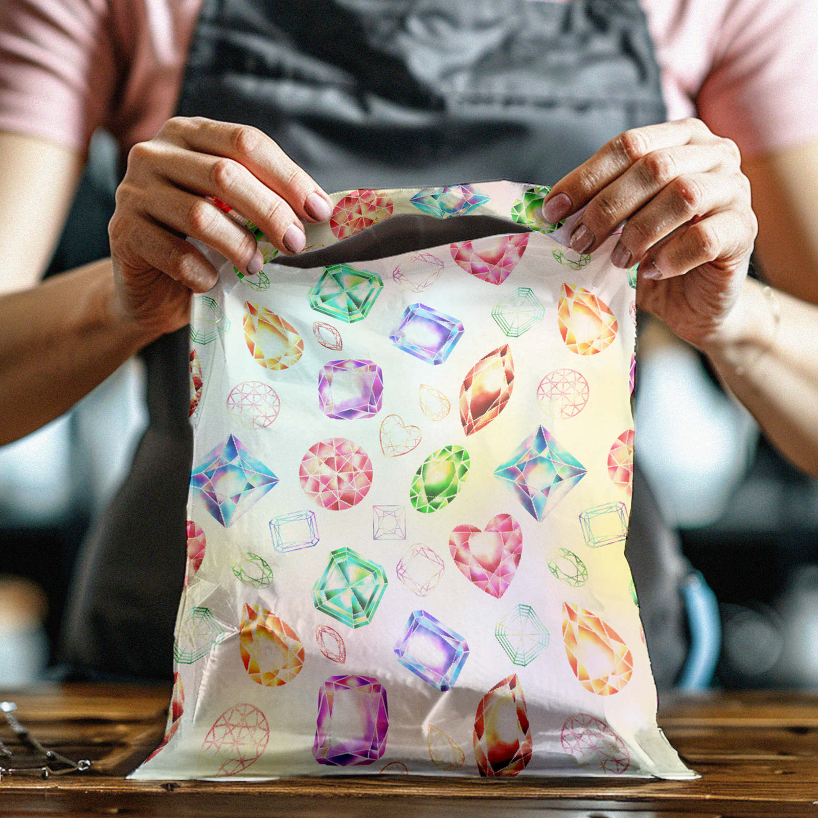 10x13 Gems & Diamonds Poly Mailers – Shipping Bags for Small Business