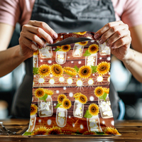 10x13 Sunflower Mason Jars Poly Mailers – Shipping Bags for Small Business