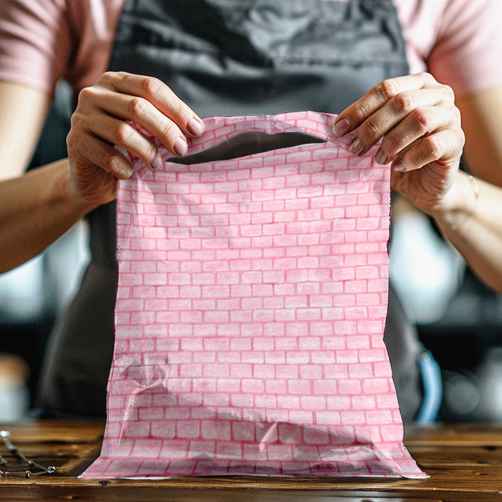 10x13 Pink Bricks Poly Mailers – Shipping Bags for Small Business