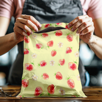 10x13 Watercolor Strawberries Poly Mailers – Shipping Bags for Small Business