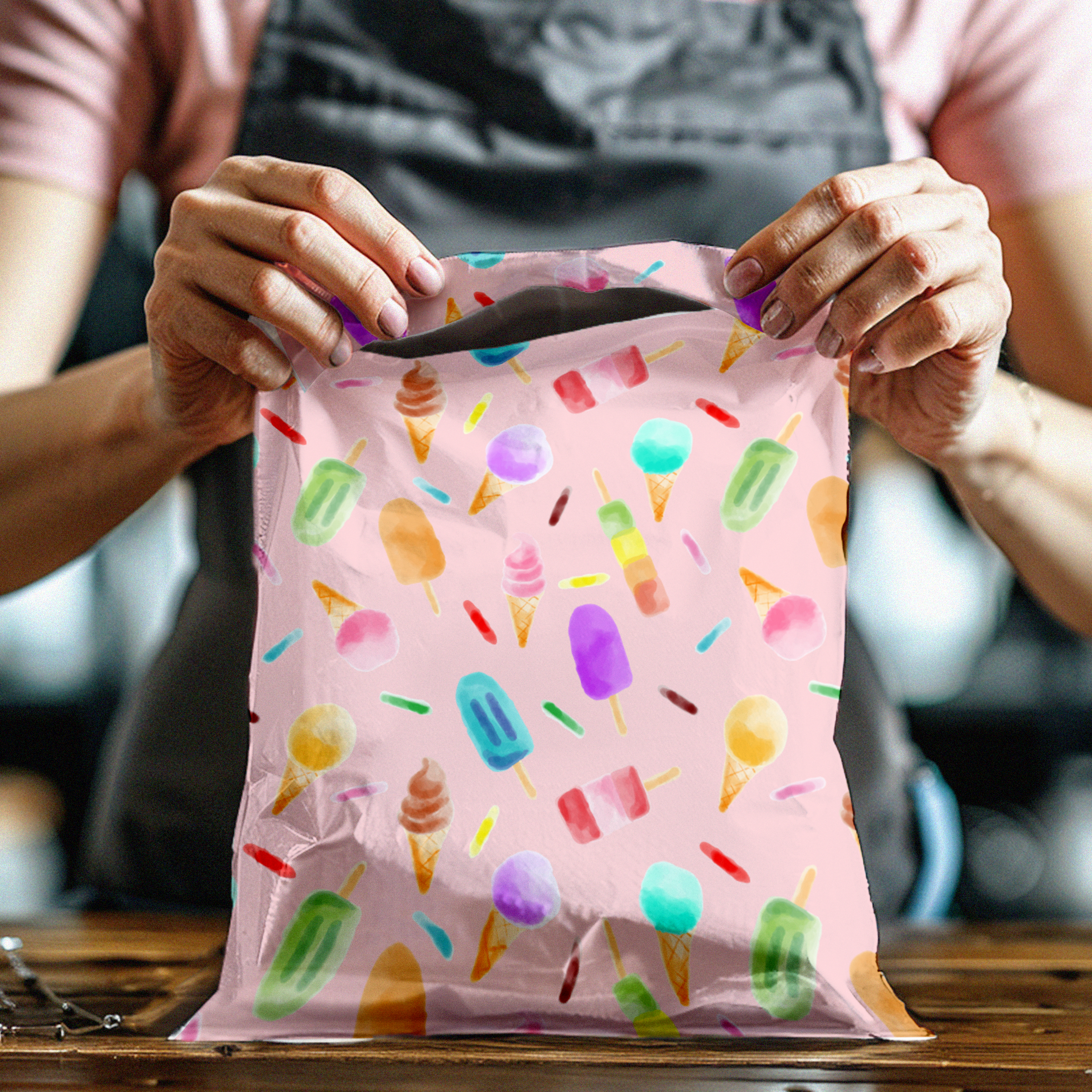 10x13 Ice Cream Poly Mailers – Shipping Bags for Small Business