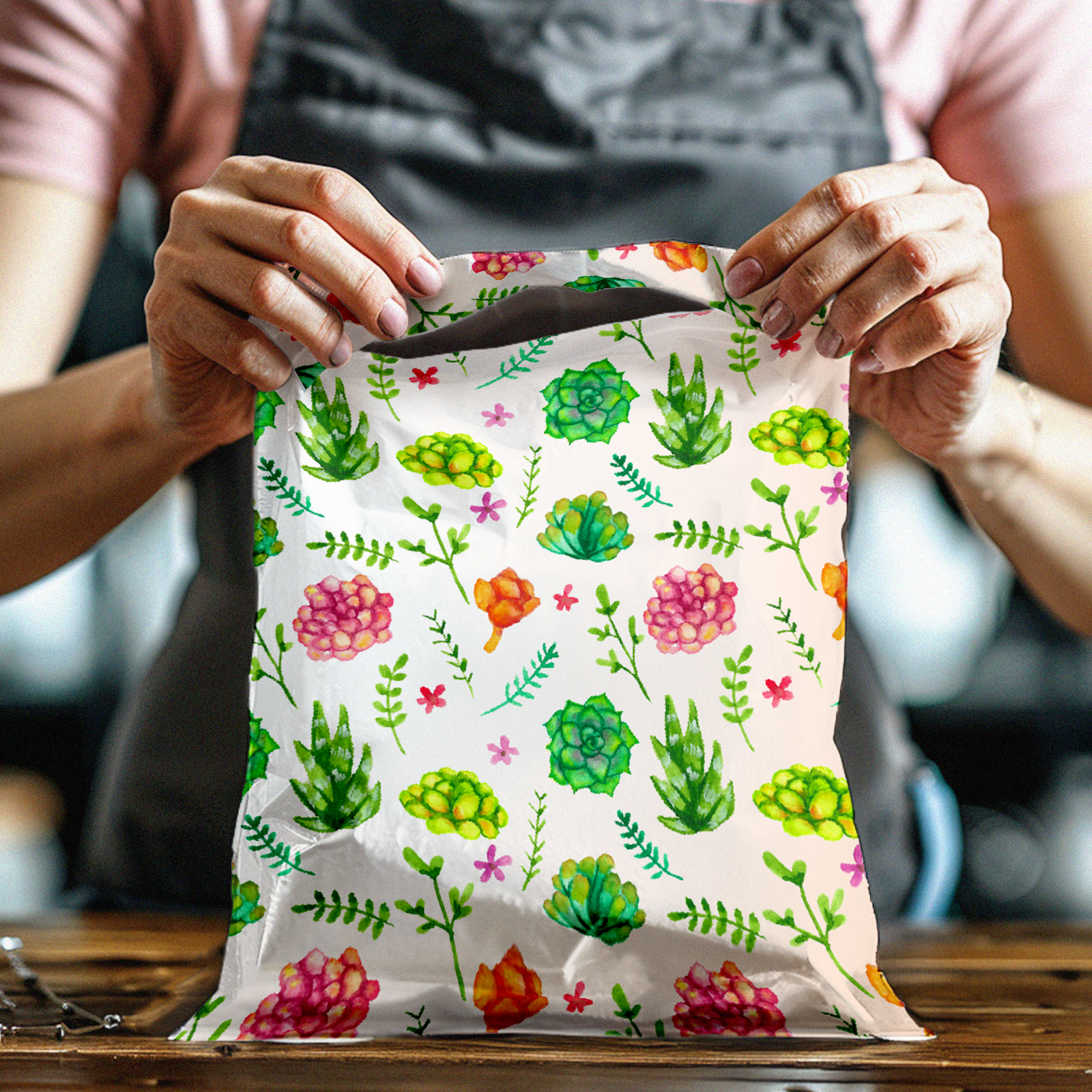 10x13 Succulents Poly Mailers – Shipping Bags for Small Business